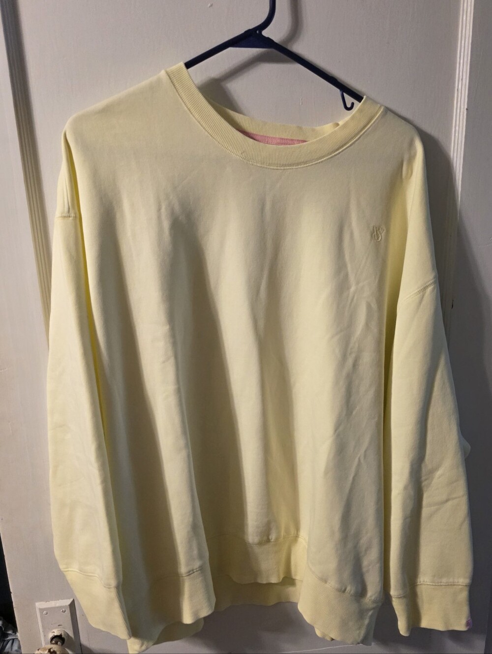 Women's Crewneck Sweater in Pale Yellow